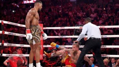 Anthony Joshua noquea a Jake Paul y le provoca una doble fractura en la mandíbula